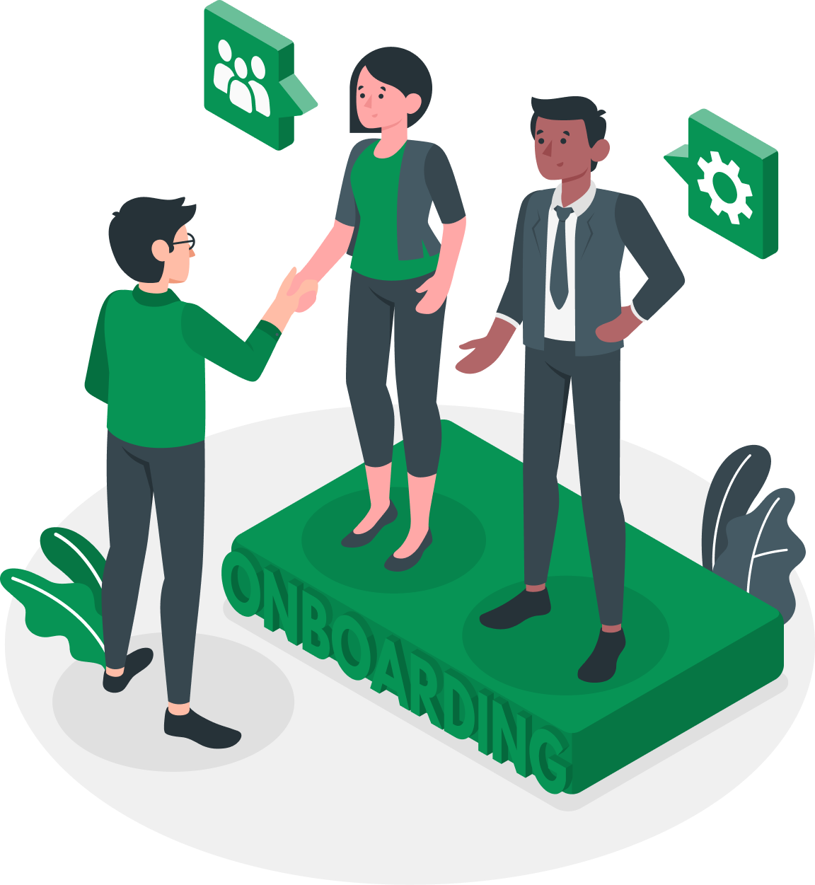 Illustration of various academic departments